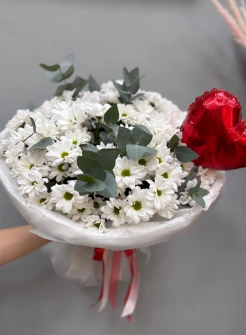 Монобукет из хризантем &laquo;Верность&raquo; от интернет-магазина цветов в 