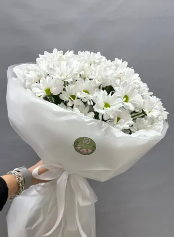 Букет из хризантем &laquo;Снежная нежность&raquo; от интернет-магазина цветов в 